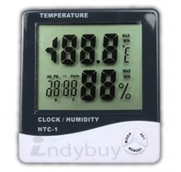 Digital Temperature & Humidity Meter + Clock